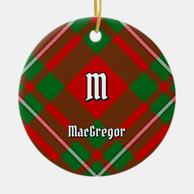 Clan Gregor Tartan Ceramic Ornament (Front)