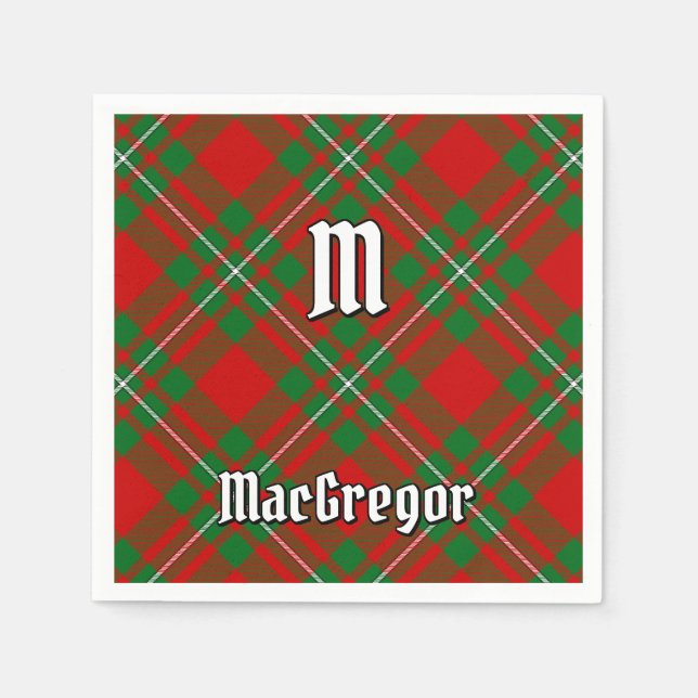 Clan Gregor Tartan Napkins (Front)
