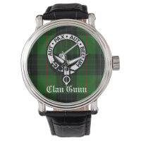Clan Gunn Crest Badge and Tartan