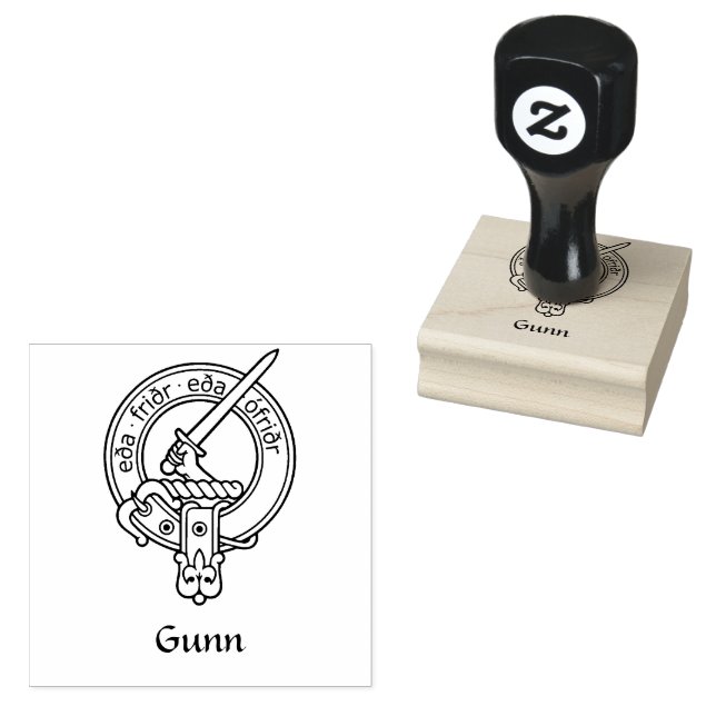 Clan Gunn Crest Rubber Stamp (Stamped)