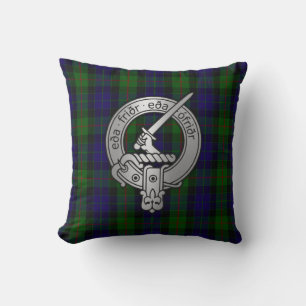 Clan Gunn Crest & Tartan - Old Norse Cushion