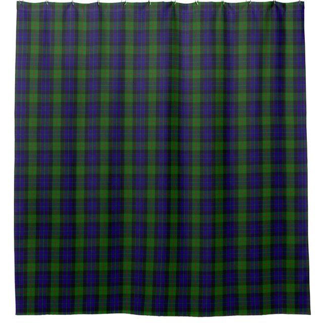 Clan Gunn Scottish Heritage Tartan Shower Curtain (Front)