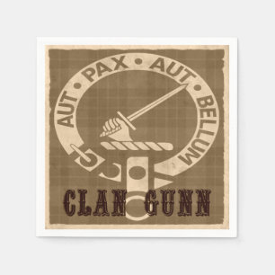 Clan Gunn Sepia Napkin