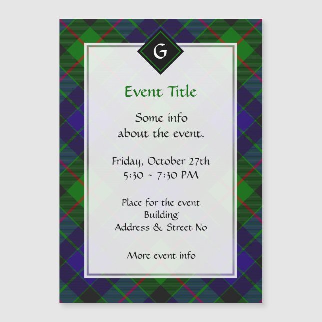 Clan Gunn Tartan (Front)