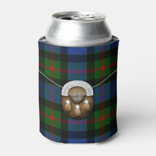 Clan Gunn Tartan And Sporran Can Cooler