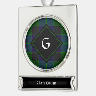 Clan Gunn Tartan Banner Ornament