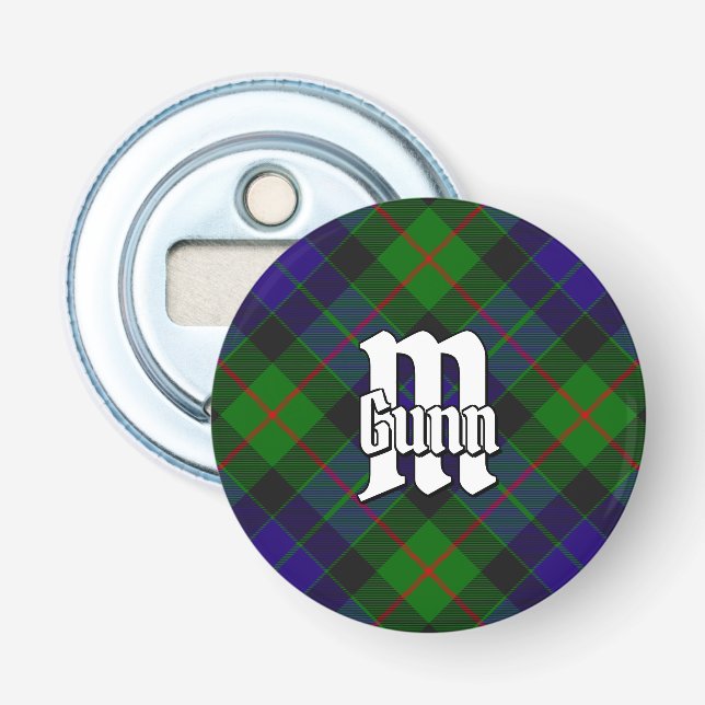 Clan Gunn Tartan Bottle Opener (Front)