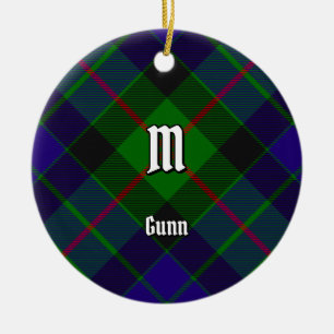 Clan Gunn Tartan Ceramic Ornament