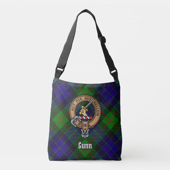 Clan Gunn Tartan Crossbody Bag (Front)