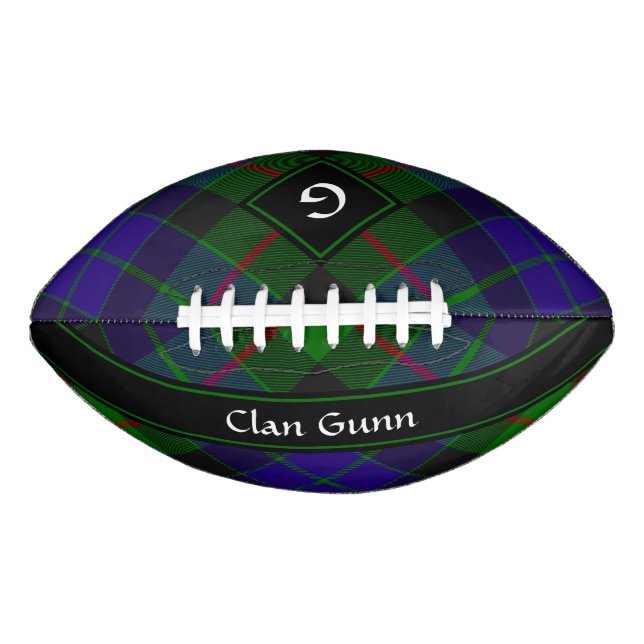 Clan Gunn Tartan Football American Football (Front)