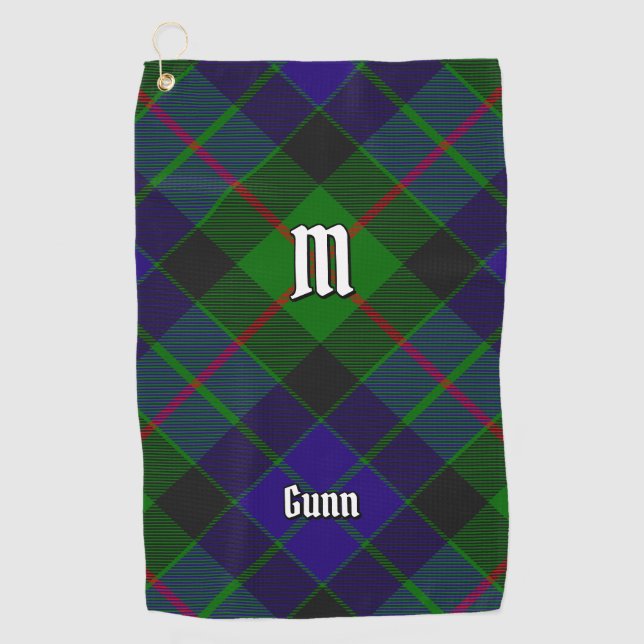 Clan Gunn Tartan Golf Towel (Front)