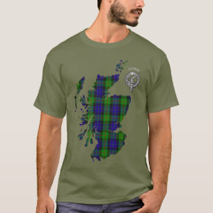 Clan Gunn Tartan Map & (Old Norse) Crest T-Shirt