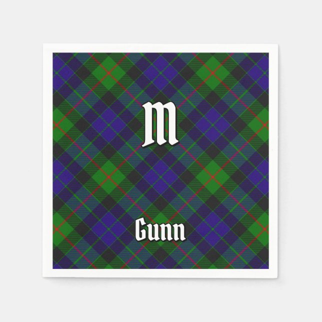 Clan Gunn Tartan Napkins (Front)