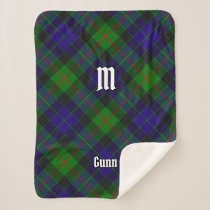 Clan Gunn Tartan Sherpa Blanket