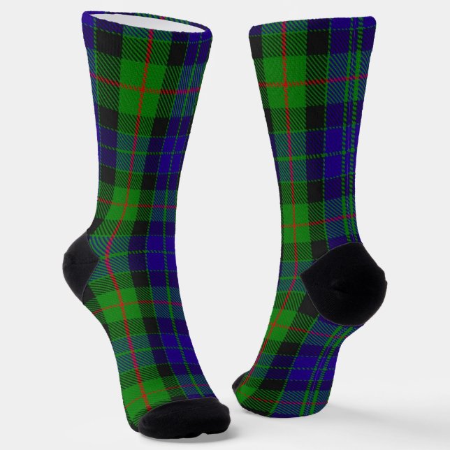 Clan Gunn Tartan  Socks (Angled)