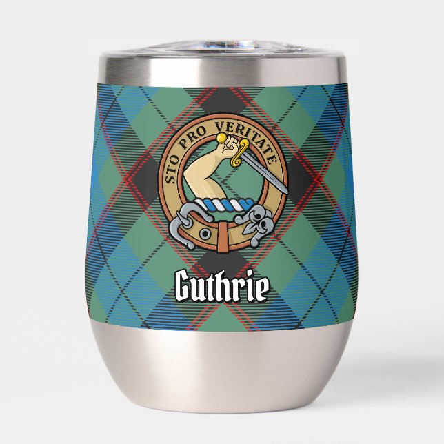 Clan Guthrie Crest over Tartan (Front)
