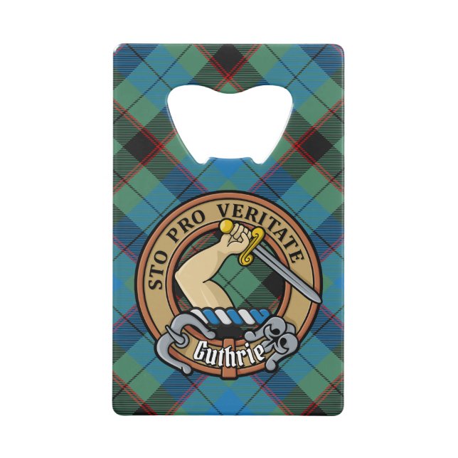 Clan Guthrie Crest over Tartan (Front)