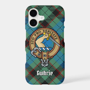 Clan Guthrie Crest over Tartan