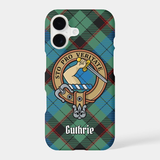 Clan Guthrie Crest over Tartan (Back)
