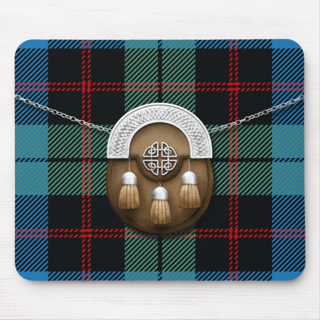 Clan Guthrie Tartan And Sporran Mouse Mat (Front)