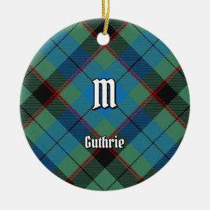 Clan Guthrie Tartan Ceramic Tree Decoration