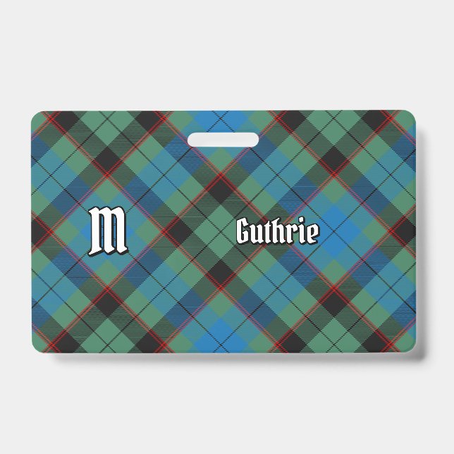 Clan Guthrie Tartan ID Badge (Front)