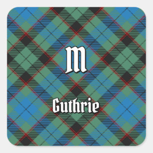 Clan Guthrie Tartan Square Sticker