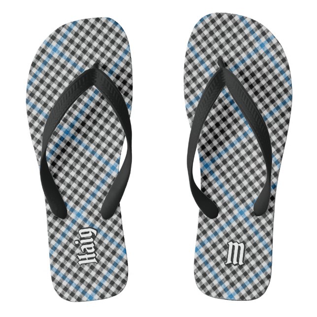 Clan Haig Check Tartan Flip Flops (Footbed)