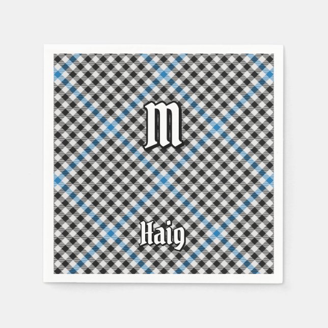 Clan Haig Check Tartan Napkin (Front)