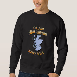 Clan Haliburton Scottish Motto Crest Sweatshirt