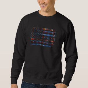 Clan Haliburton Scottish tartan US flag kilt Scotl Sweatshirt