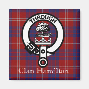 Clan Hamilton Crest and Tartan Magnet