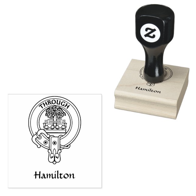Clan Hamilton Crest Rubber Stamp (Stamped)