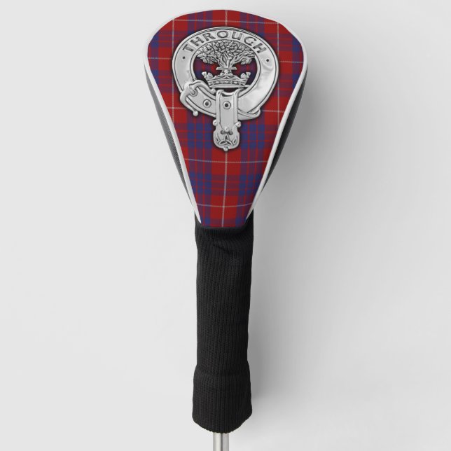 Clan Hamilton Crest & Tartan Golf Head Cover (Front)