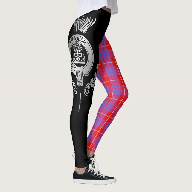 Clan Hamilton Crest & Tartan Leggings (Right)