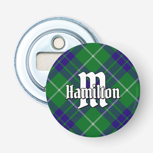 Clan Hamilton Hunting Tartan Bottle Opener (Front)