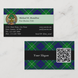 Clan Hamilton Hunting Tartan Business Card