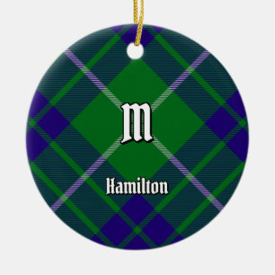 Clan Hamilton Hunting Tartan Ceramic Ornament