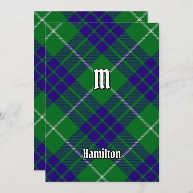 Clan Hamilton Hunting Tartan Invitation (Front/Back)