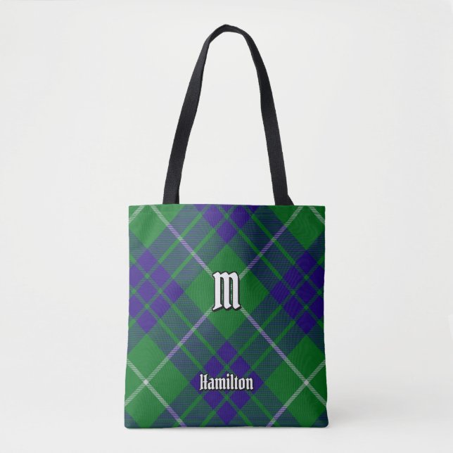 Clan Hamilton Hunting Tartan Tote Bag (Front)