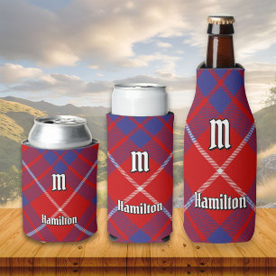 Clan Hamilton Red Tartan Can Cooler