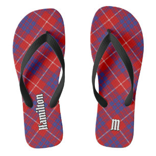 Clan Hamilton Red Tartan Flip Flops