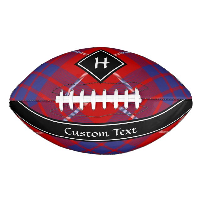 Clan Hamilton Red Tartan Football American Football (Front)