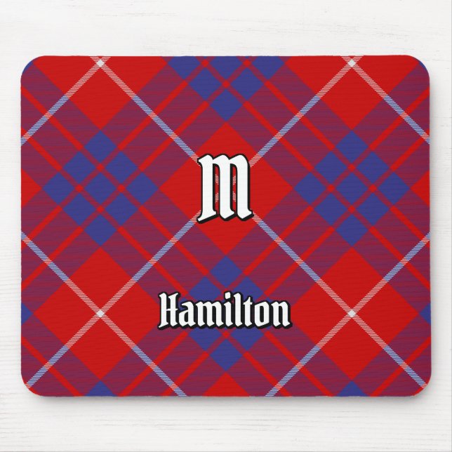 Clan Hamilton Red Tartan Mouse Pad (Front)