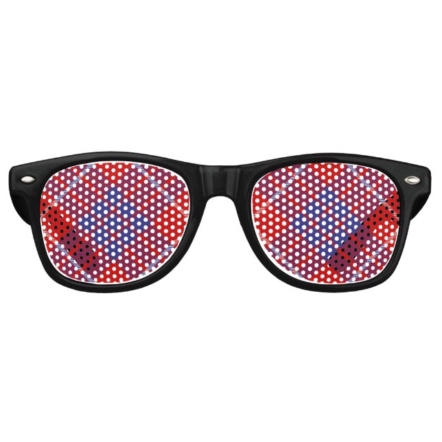 Clan Hamilton Red Tartan Retro Sunglasses (Front)