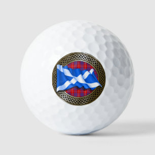 Clan Hamilton Tartan Knot & Flag Golf Balls