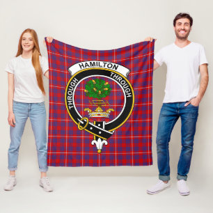 Clan Hamilton Tartan Plaid Fleece Blanket