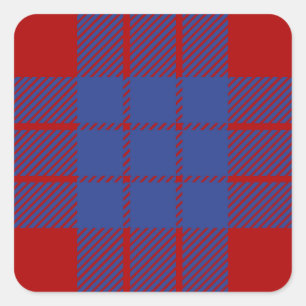 Clan Hamilton Tartan Square Sticker