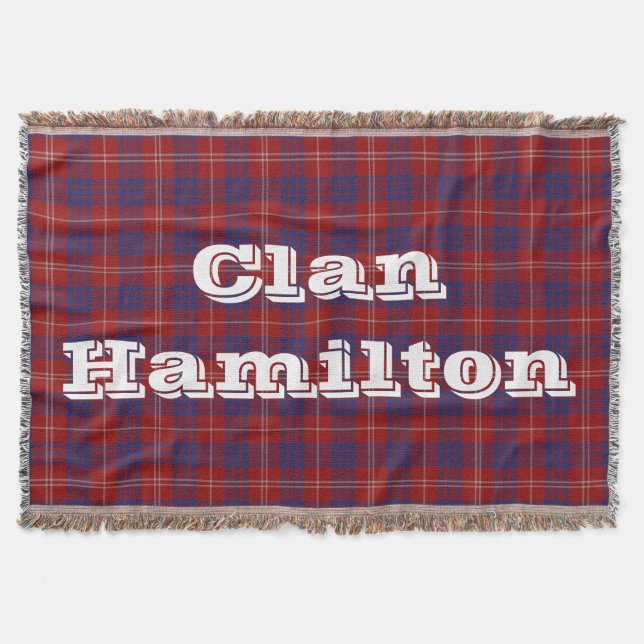 Clan Hamilton Tartan Throw (Front)