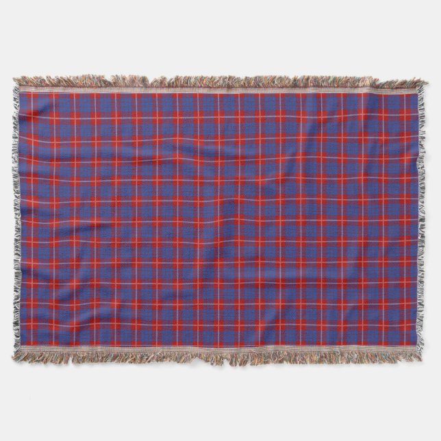 Clan Hamilton Tartan Throw Blanket (Front)